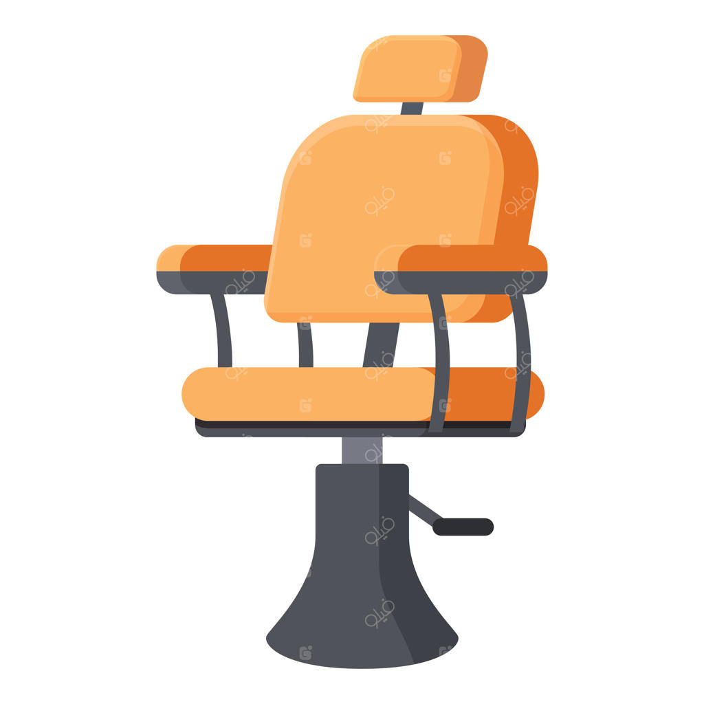 آیکون کارتونی صندلی آرایشگاه کوچک در دکوراسیون داخلی