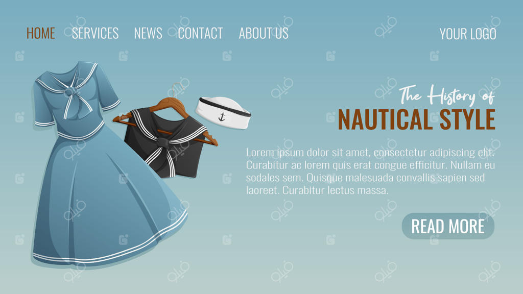 لباس با سبک دریایی: طرح یقه ملوانی و کلاه - مفهوم سفر دریا