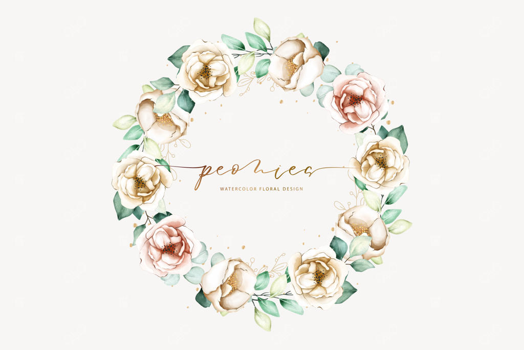 طراحی آبرنگی حلقه گل صد تومانی