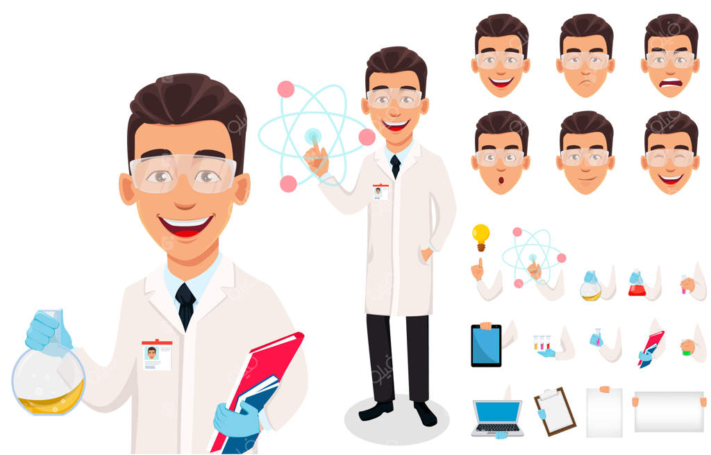مرد دانشمند - شخصیت کارتونی جذاب