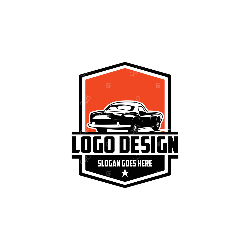 لوگوی افسانه‌ای خودرو: قالب لوگوی آماده همراه با وکتورهای مستقل، ایده‌آل برای کسب‌وکارهای حمل‌ونقل.