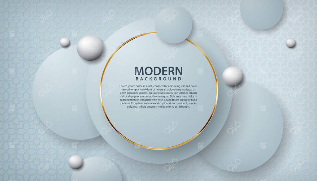 پس‌زمینه انتزاعی سفید با لایه‌های دایره‌ای