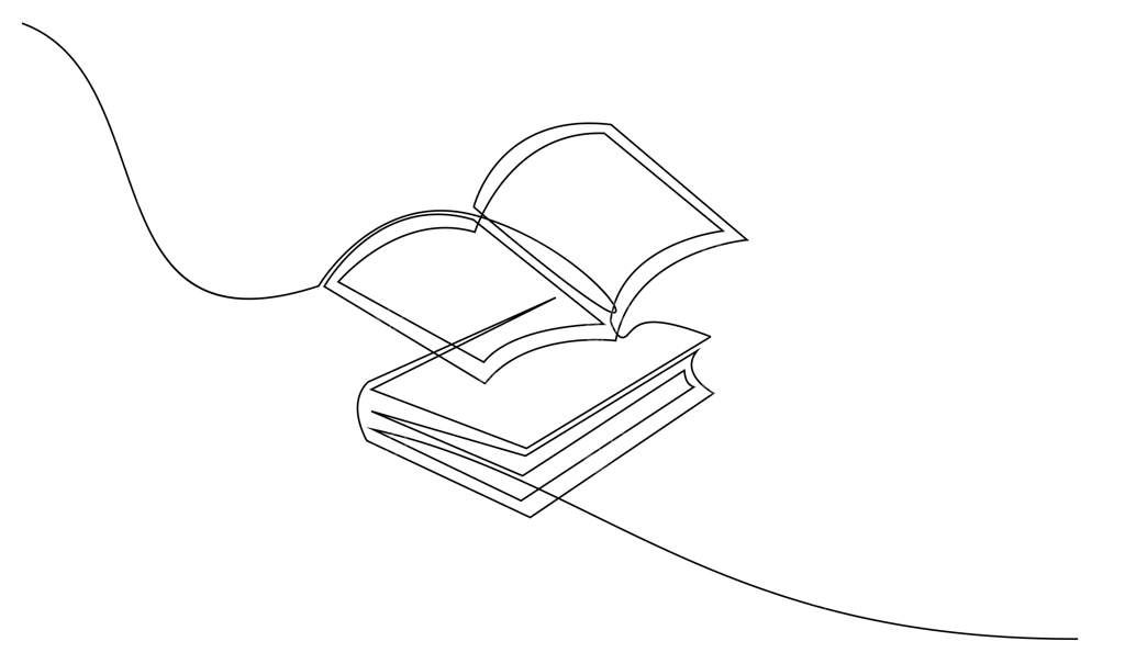 طرح تصویری کتاب به سبک طراحی خطی پیوسته