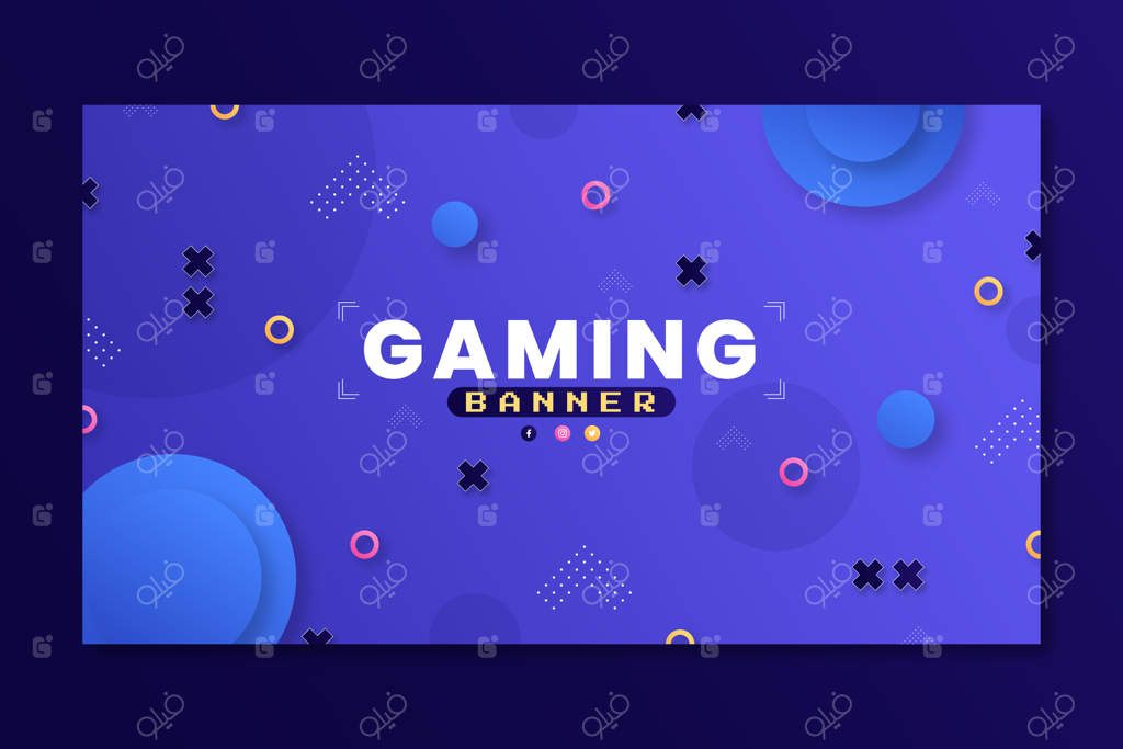 بنر گرادیان برای یوتیوب