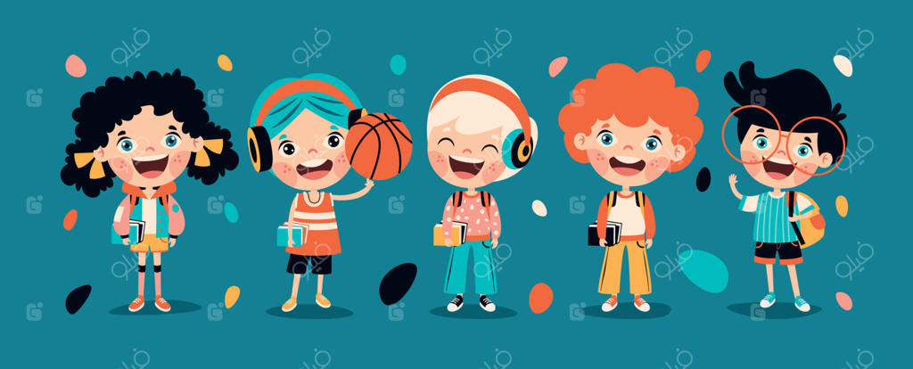 مفهوم آموزش با دانش‌آموزان کارتونی