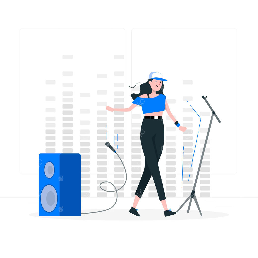 تصویرسازی مفهوم برترکاندن میکروفون