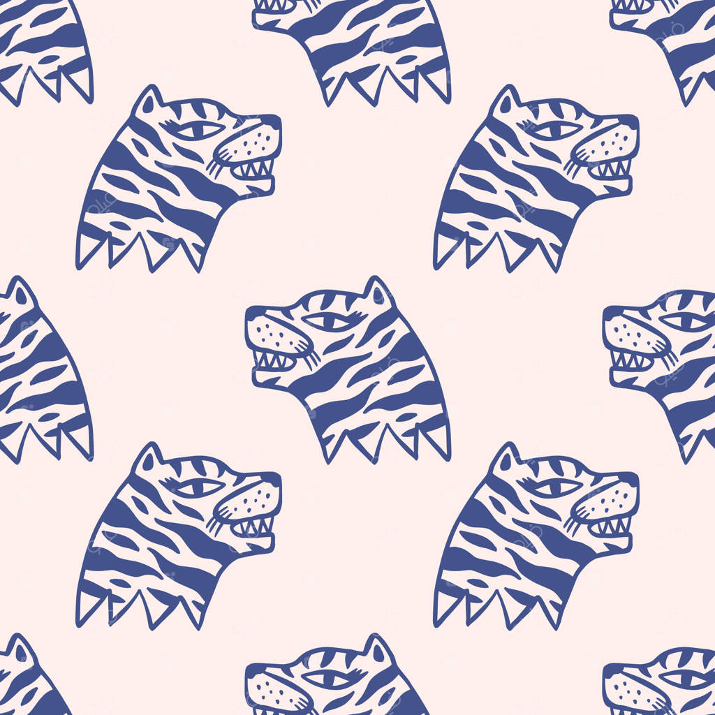 تصویر گربه وحشی به سبک بوهوی کودکانه و فانتزی با طراحی دستی جذاب و خاص