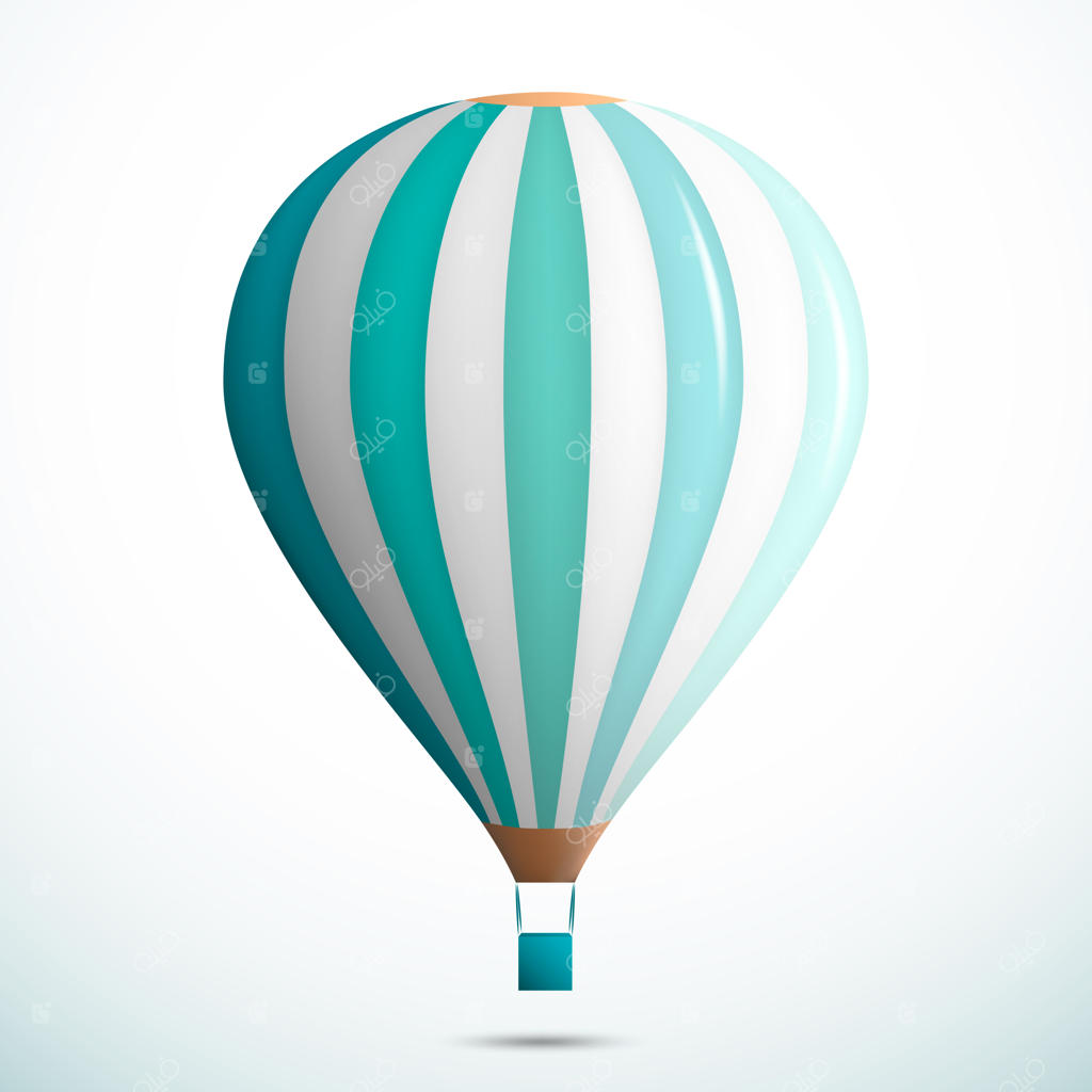 تصویر بالن سبز هوای گرم