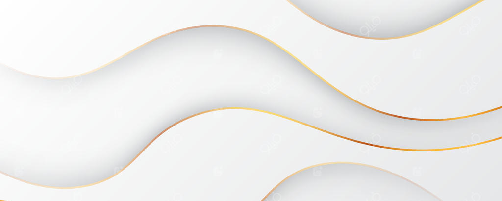 پس‌زمینه موج‌دار شیک سفید و طلایی برای طراحی وکتور حرفه‌ای