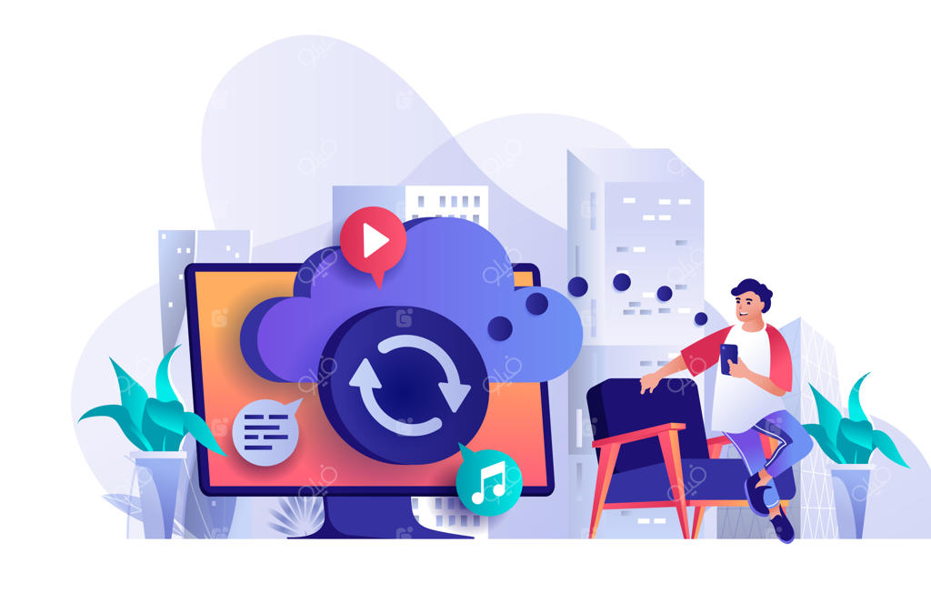 طراحی مفهومی ذخیره‌سازی ابری با شخصیت‌های کارتونی