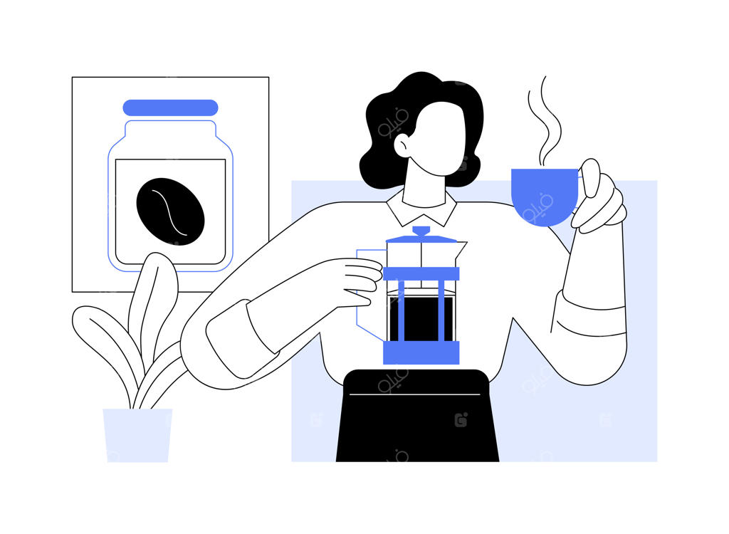 تصویرسازی‌های وکتور کارتونی فرنچ پرس ایزوله