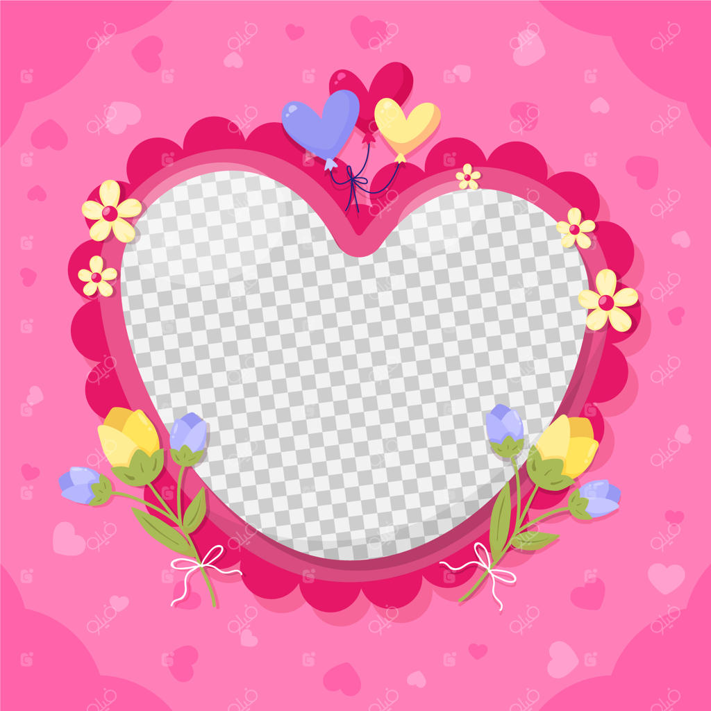 قالب قاب عکس عاشقانه دست‌ساز