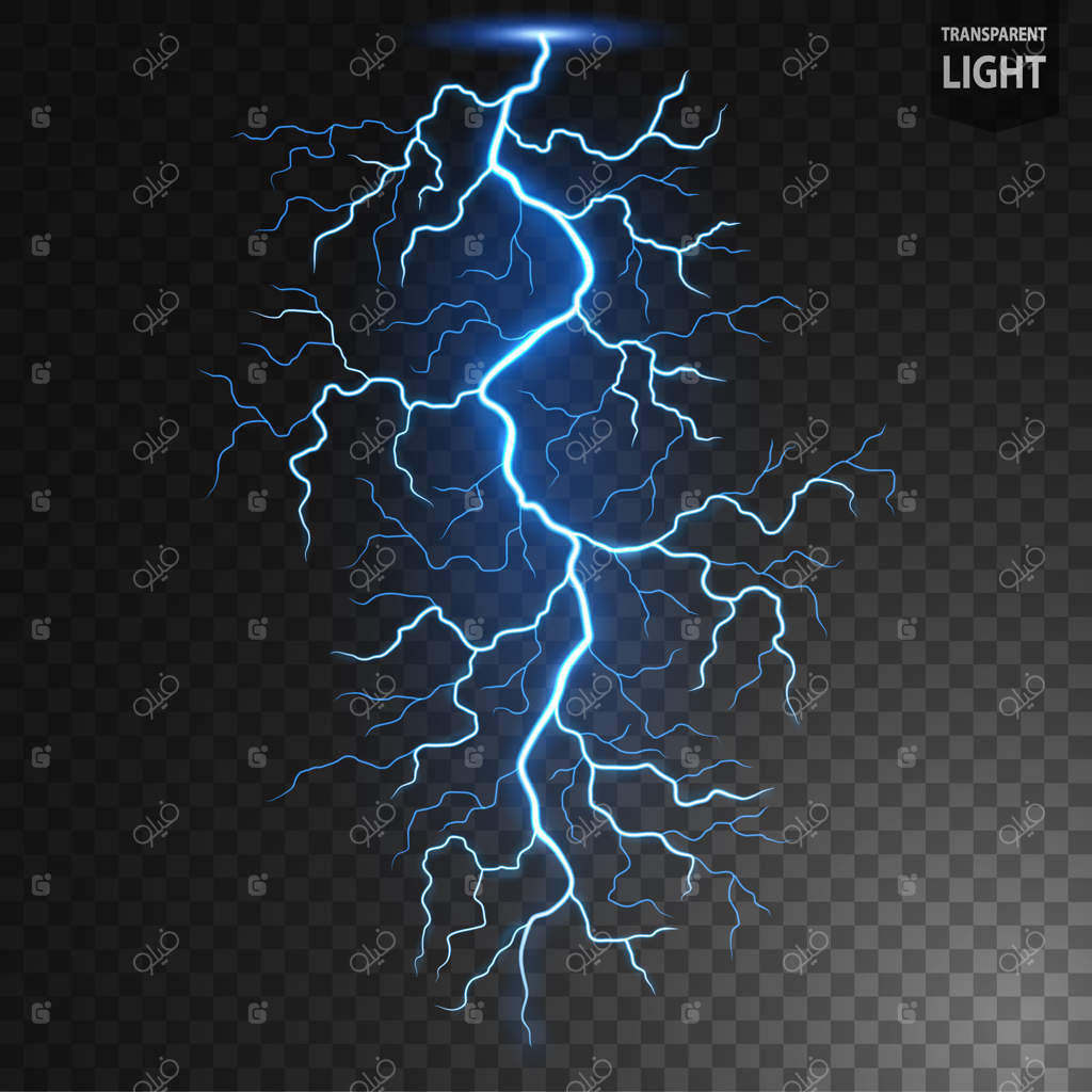 وکتور رعد و برق آبی