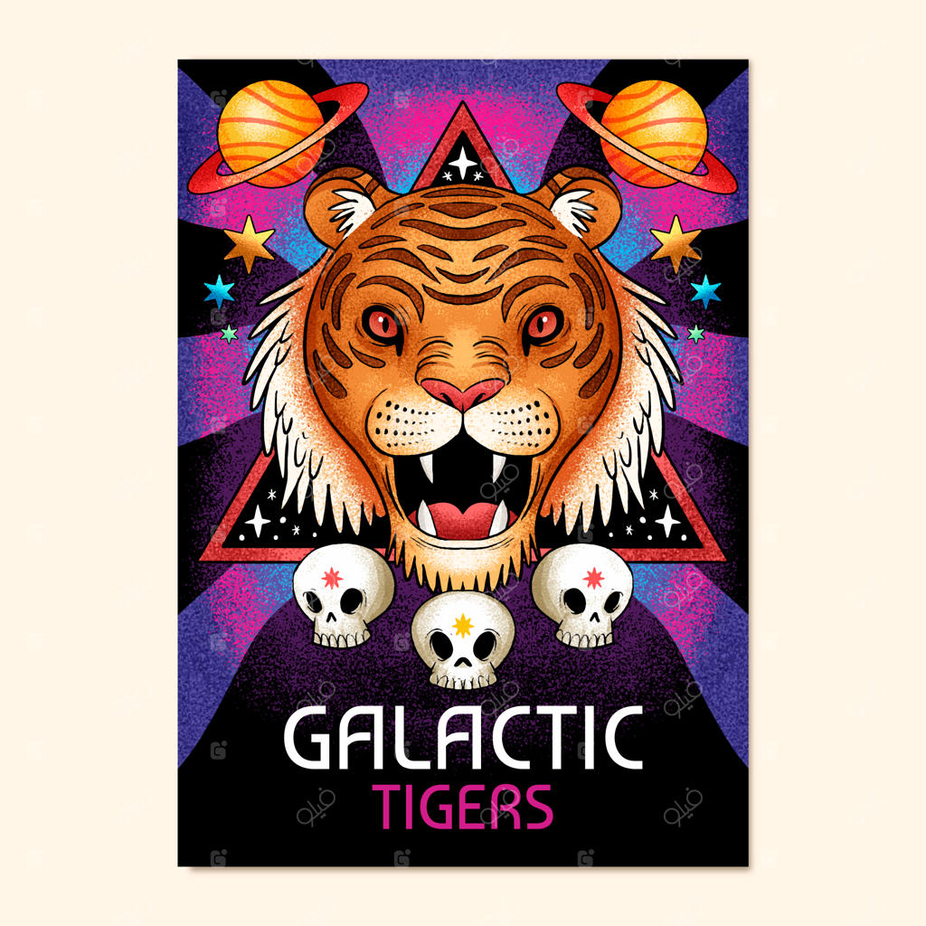 پوستر دست ‌کشیده‌ی گروه موسیقی