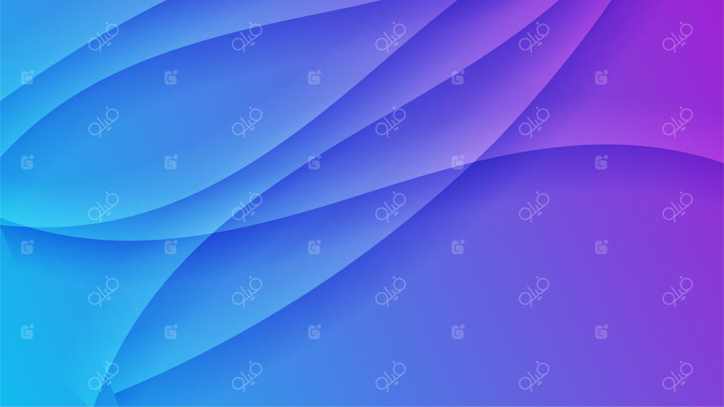 پس‌زمینه گرادینت آبی و بنفش مدرن با طرح موج‌دار هندسی و انتزاعی؛ وکتور مینیمال و خلاقانه مناسب برای بنر، قالب وب و پس‌زمینه ارائه