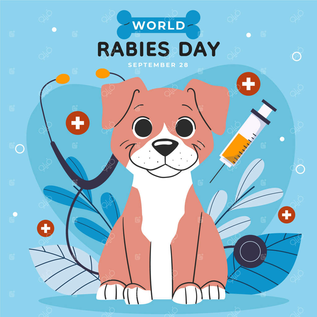 تصویرسازی تخت برای روز جهانی هاری