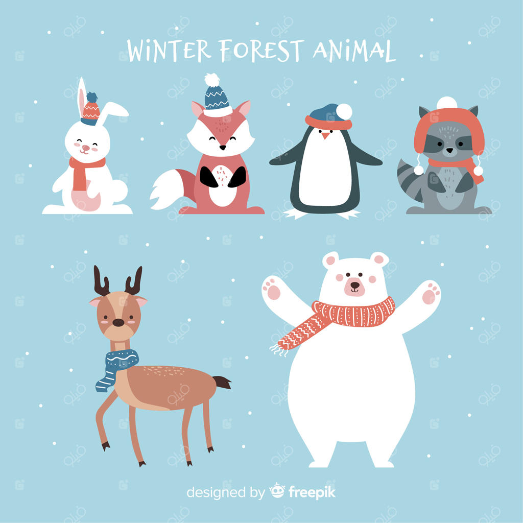 حیوانات جنگل زمستانی