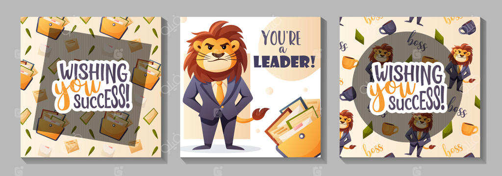 مجموعه کارت‌های تبریک برای کسب‌وکار با آرزوهای انگیزشی