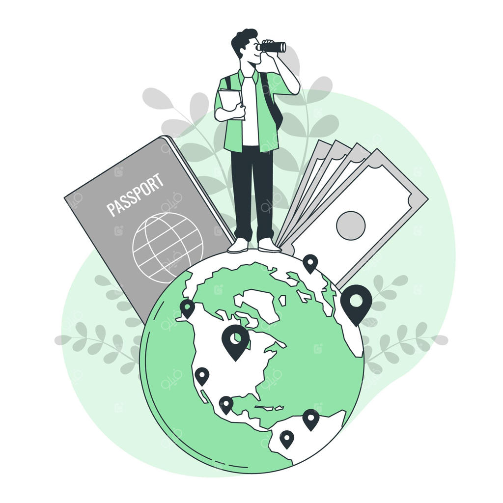 تصویرسازی مفهوم تحصیل در خارج از کشور