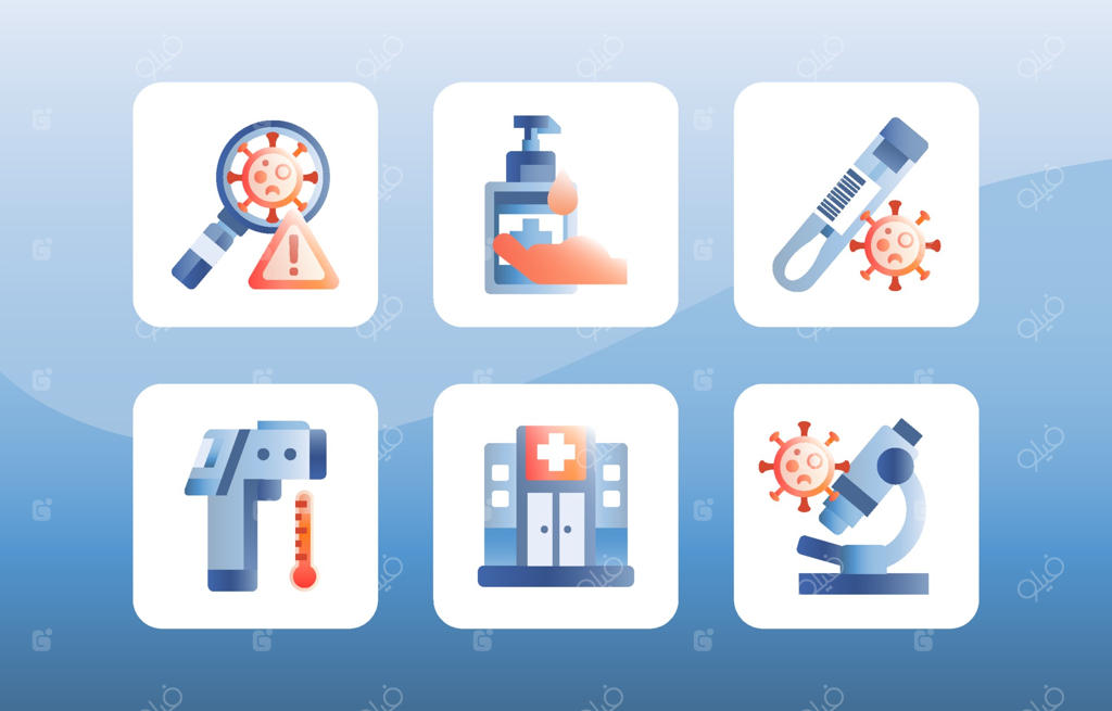 مجموعه آیکون واکسن کووید-۱۹