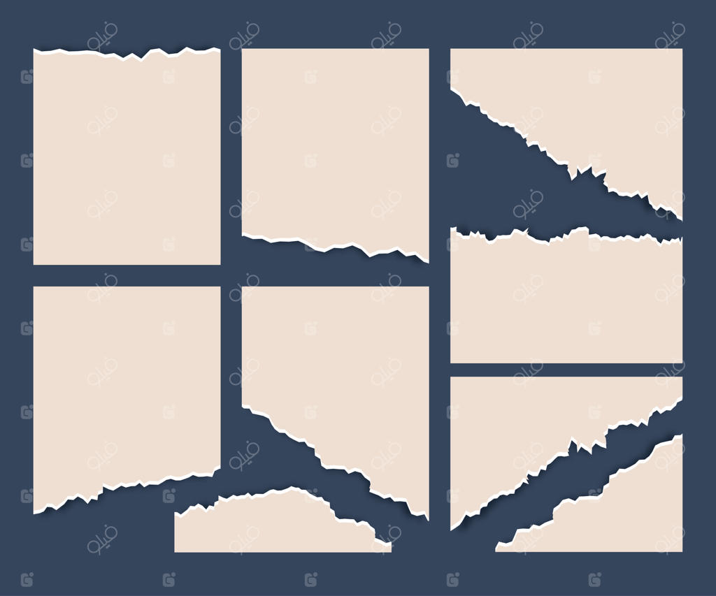 مجموعه کاغذهای پاره شده