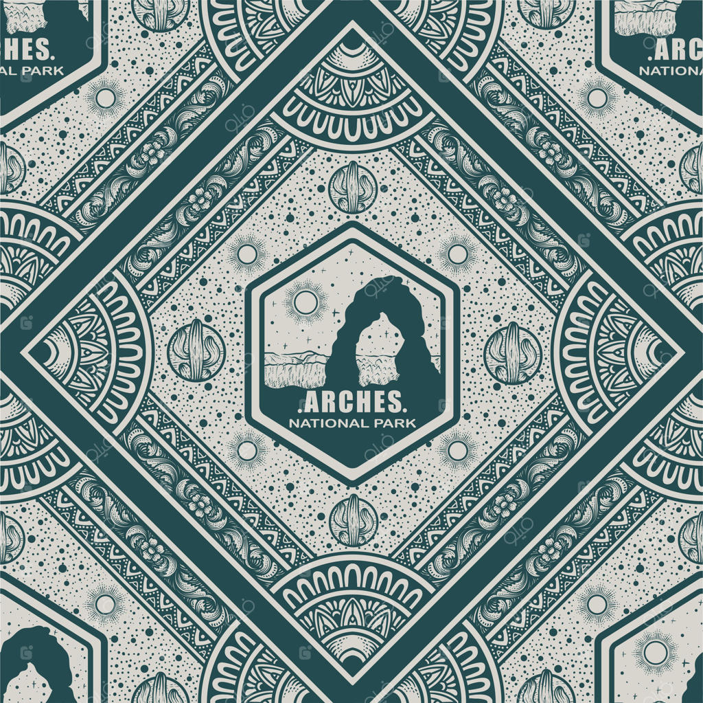 پارک ملی آرچز برای طرح دستمال گردن