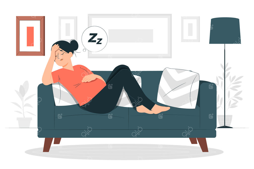 تصویرسازی مفهوم خستگی دوران بارداری