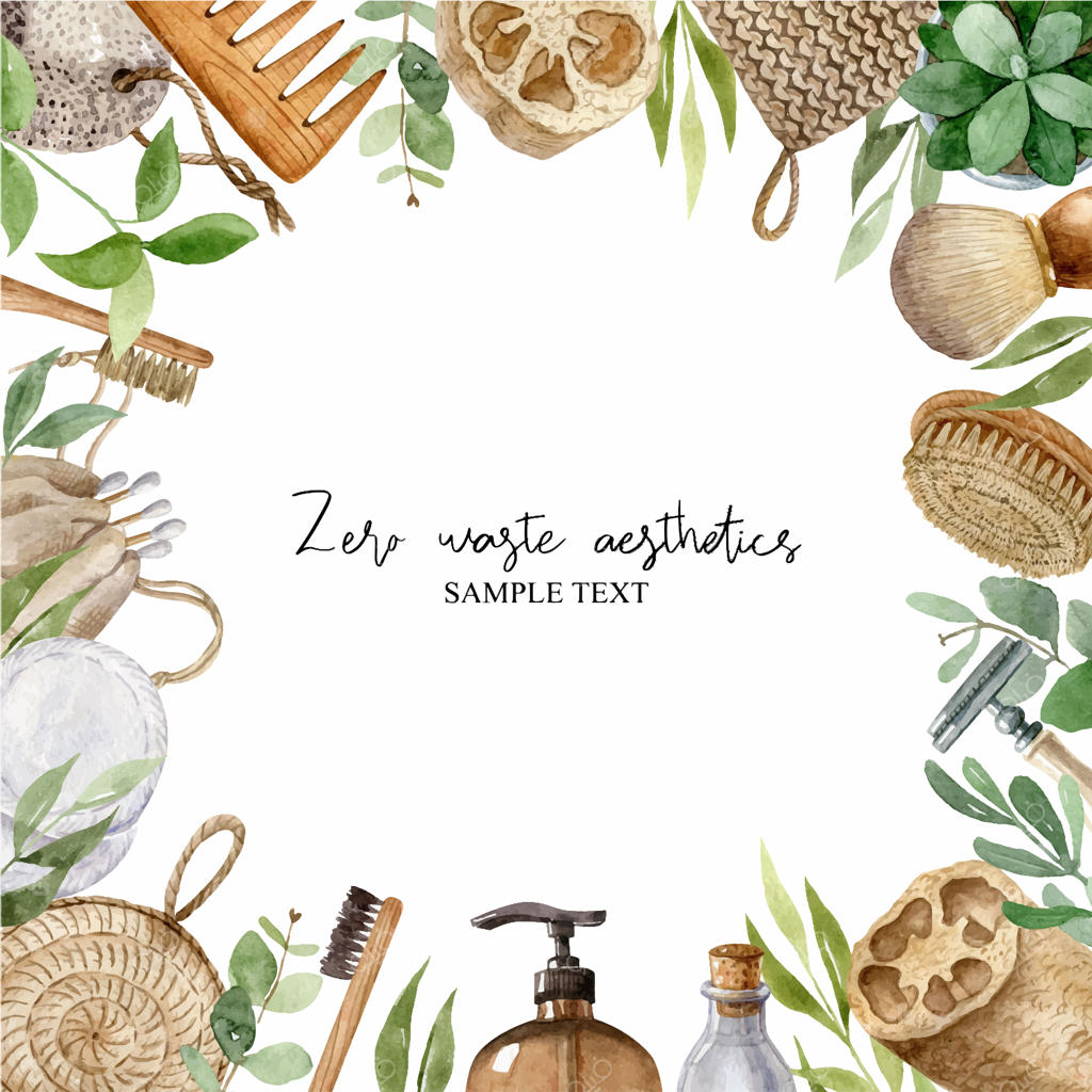 زیبایی بدون زباله: قاب مربعی با لوازم حمام سازگار با محیط زیست