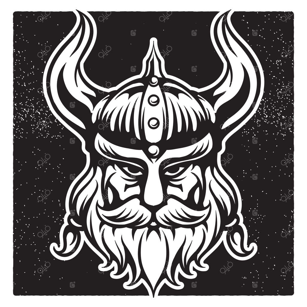 تصویر قدیمی نماد جنگجوی وایکینگ