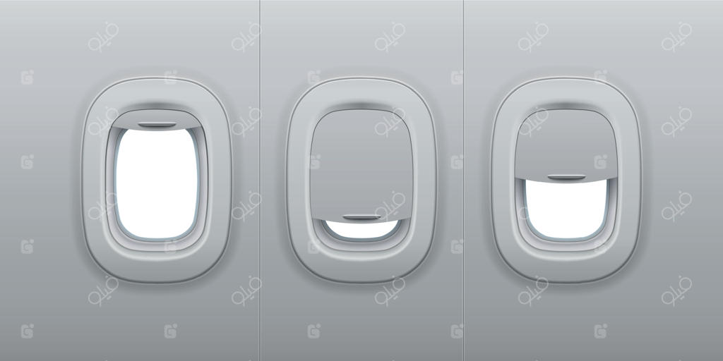 پنجره‌های هواپیما: تصویرسازی سه‌بعدی پنجره‌های داخلی و بدنه هواپیما