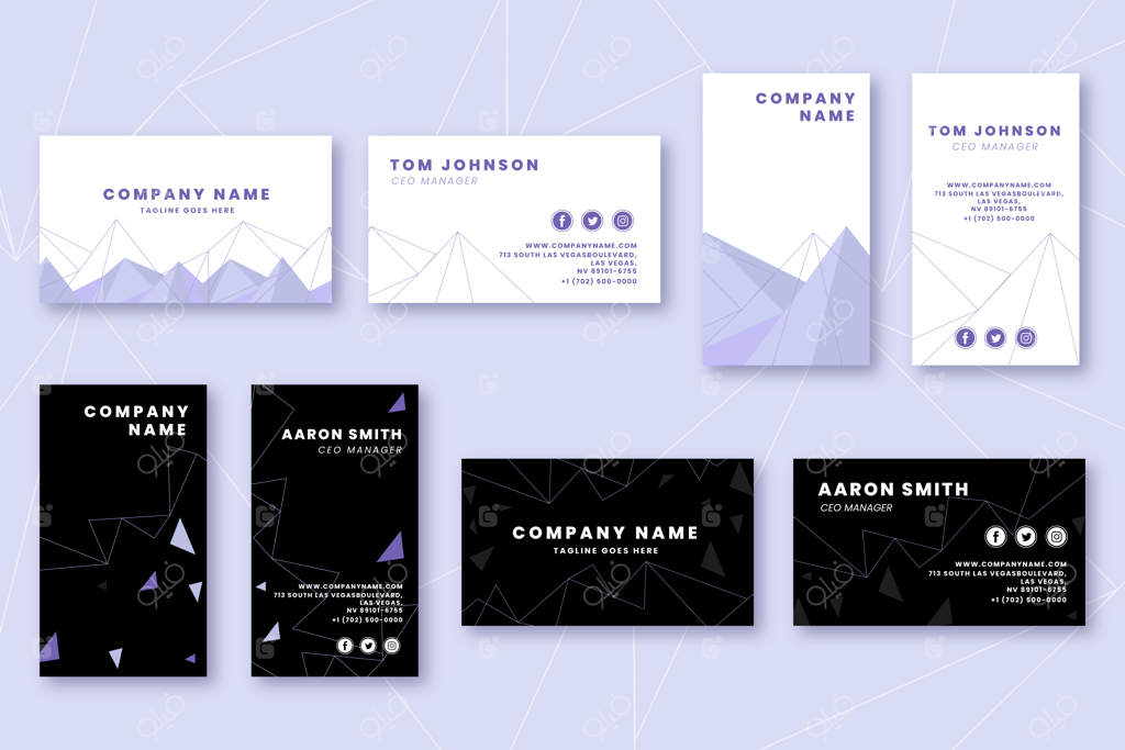 قالب کارت ویزیت شیک و حرفه‌ای