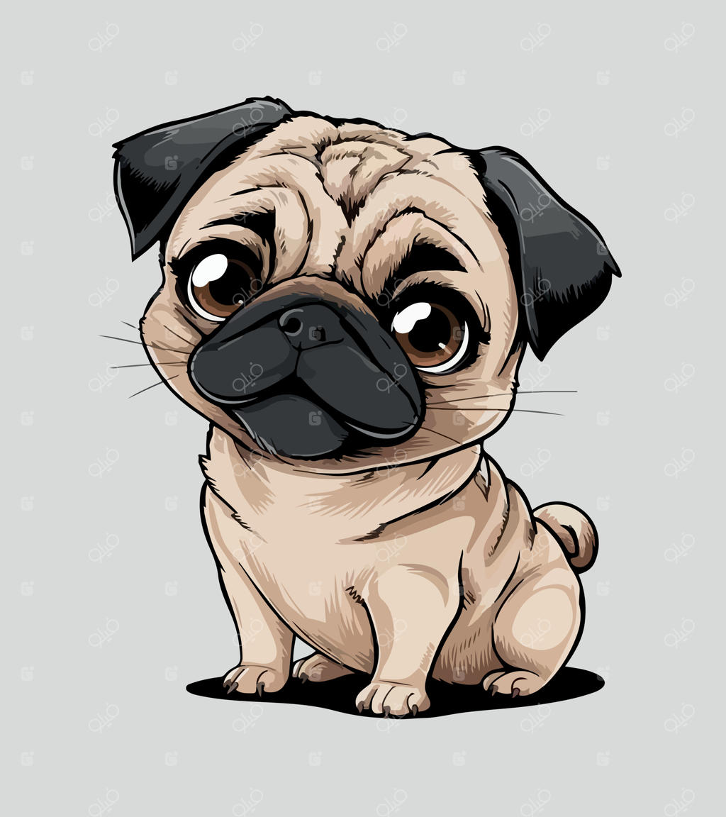 سگ پاگ با بینی مشکی