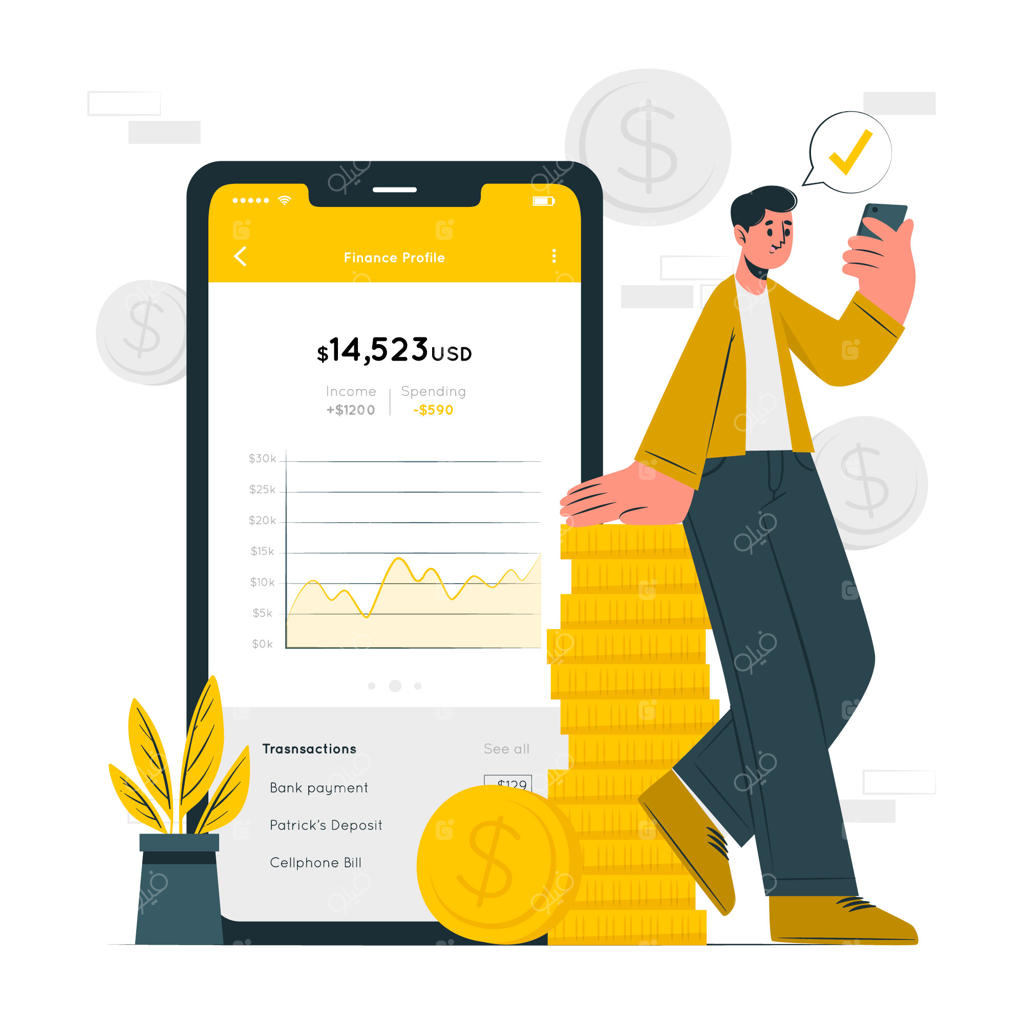 تصویر مفهومی اپلیکیشن مالی