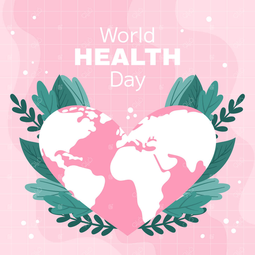 تصویرسازی تخت برای جشن روز جهانی بهداشت