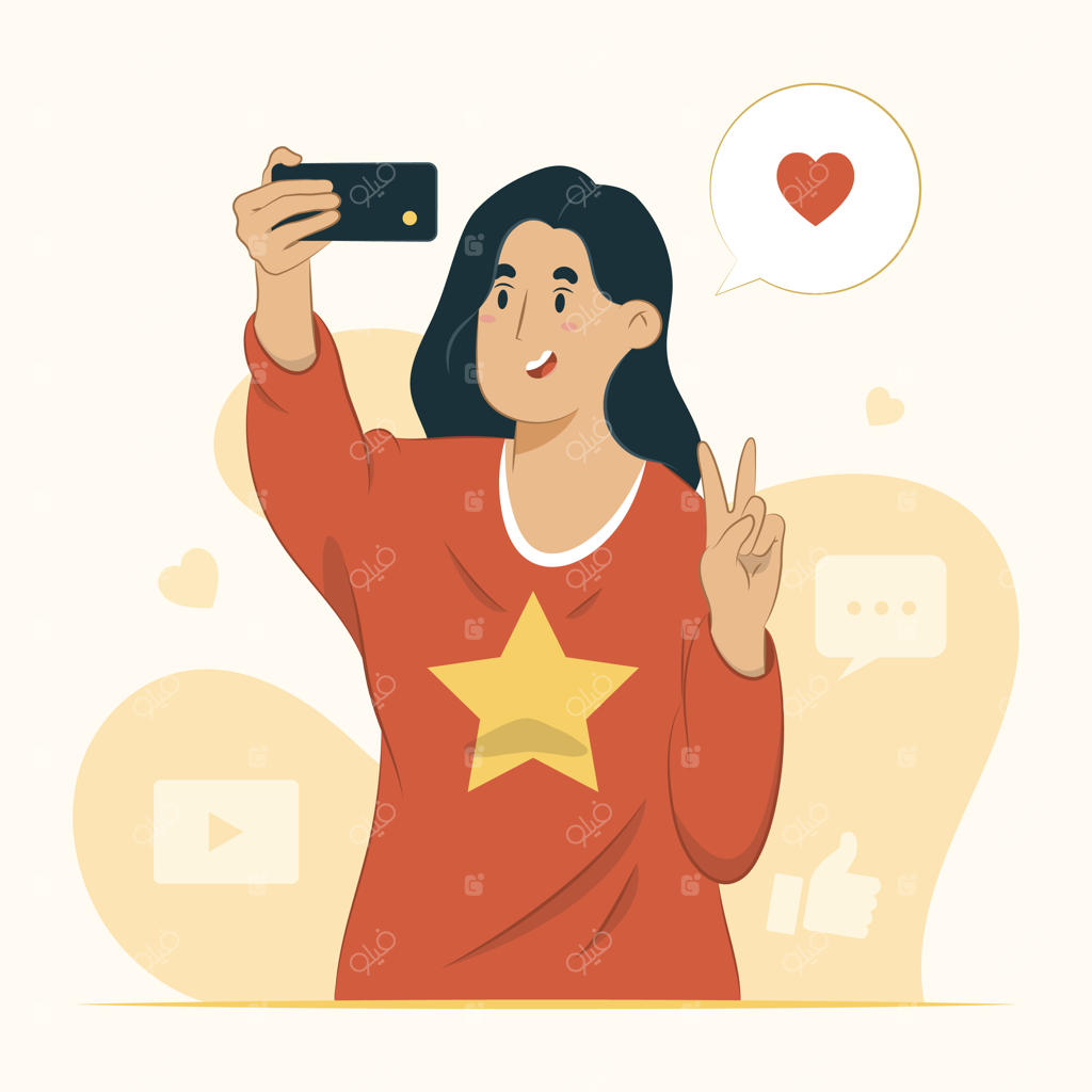 مفهوم سلفی: یک تصویر جذاب بگیر!