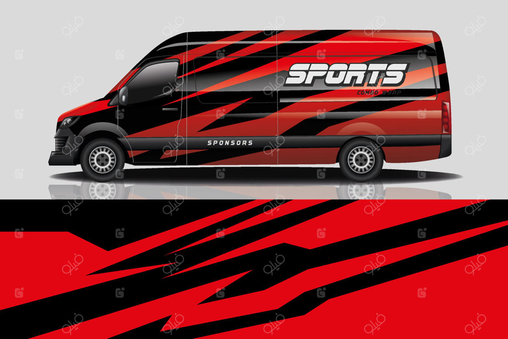 طراحی گرافیکی روکش وینیل برای ون