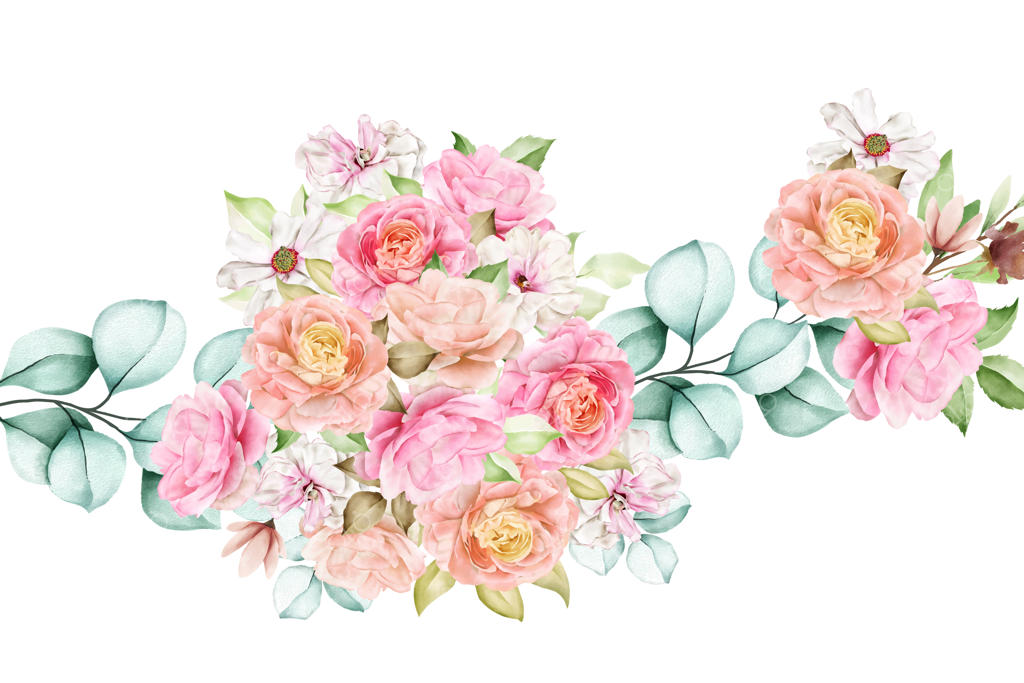 طراحی زیبای حاشیه و قاب گل ها