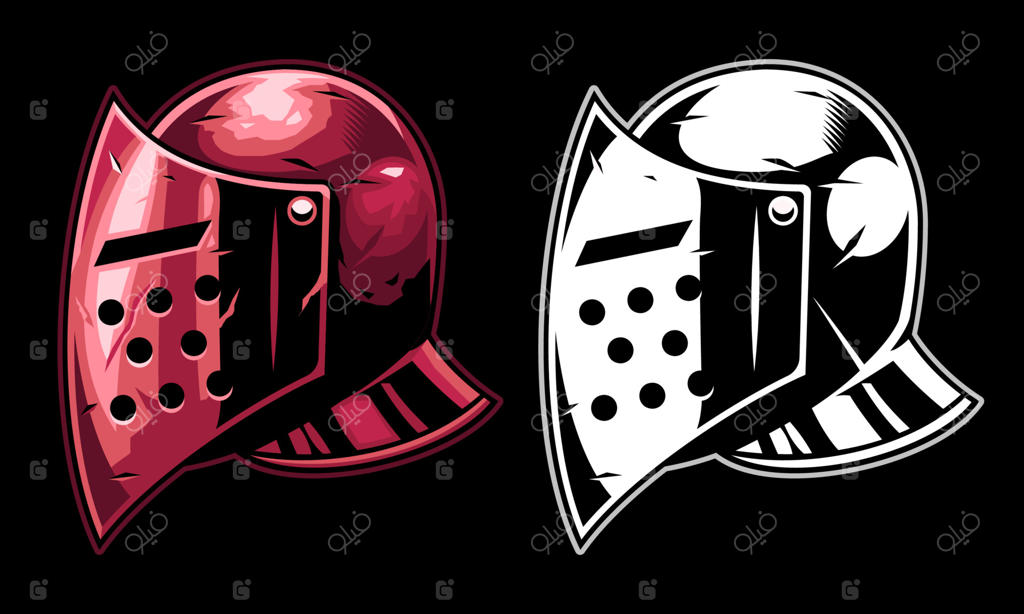 مجموعه‌ای از کلاه‌خود شوالیه‌های قرون وسطا