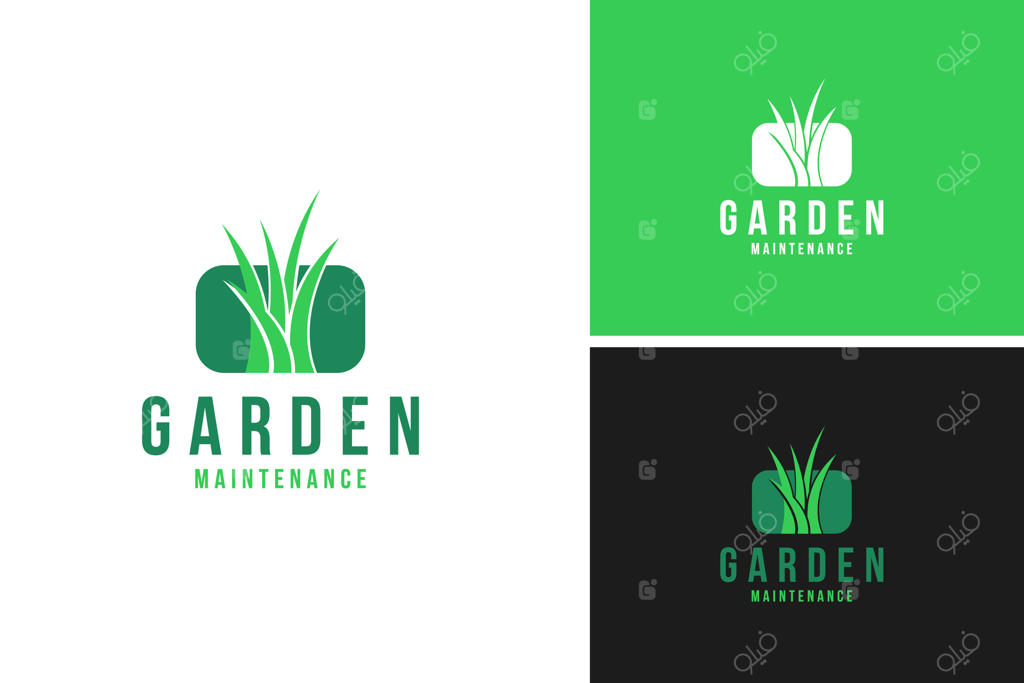 طرح ایده طراحی لوگو خلاقانه برای نگهداری از باغچه