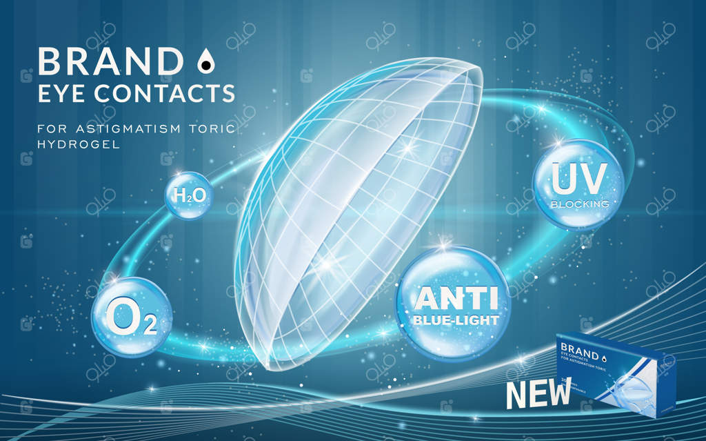 قالب تبلیغات لنزهای چشمی