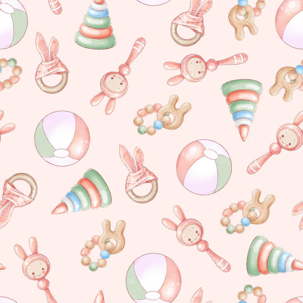 طرح بدون درز برای دوش نوزاد و تولد. طراحی دستی