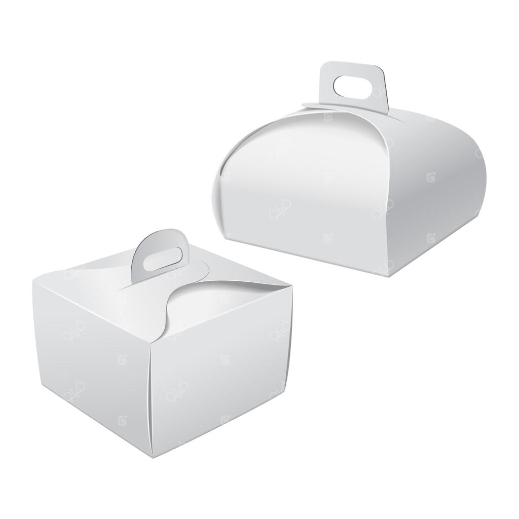 ماکت جعبه هدیه دستی برای کیک.