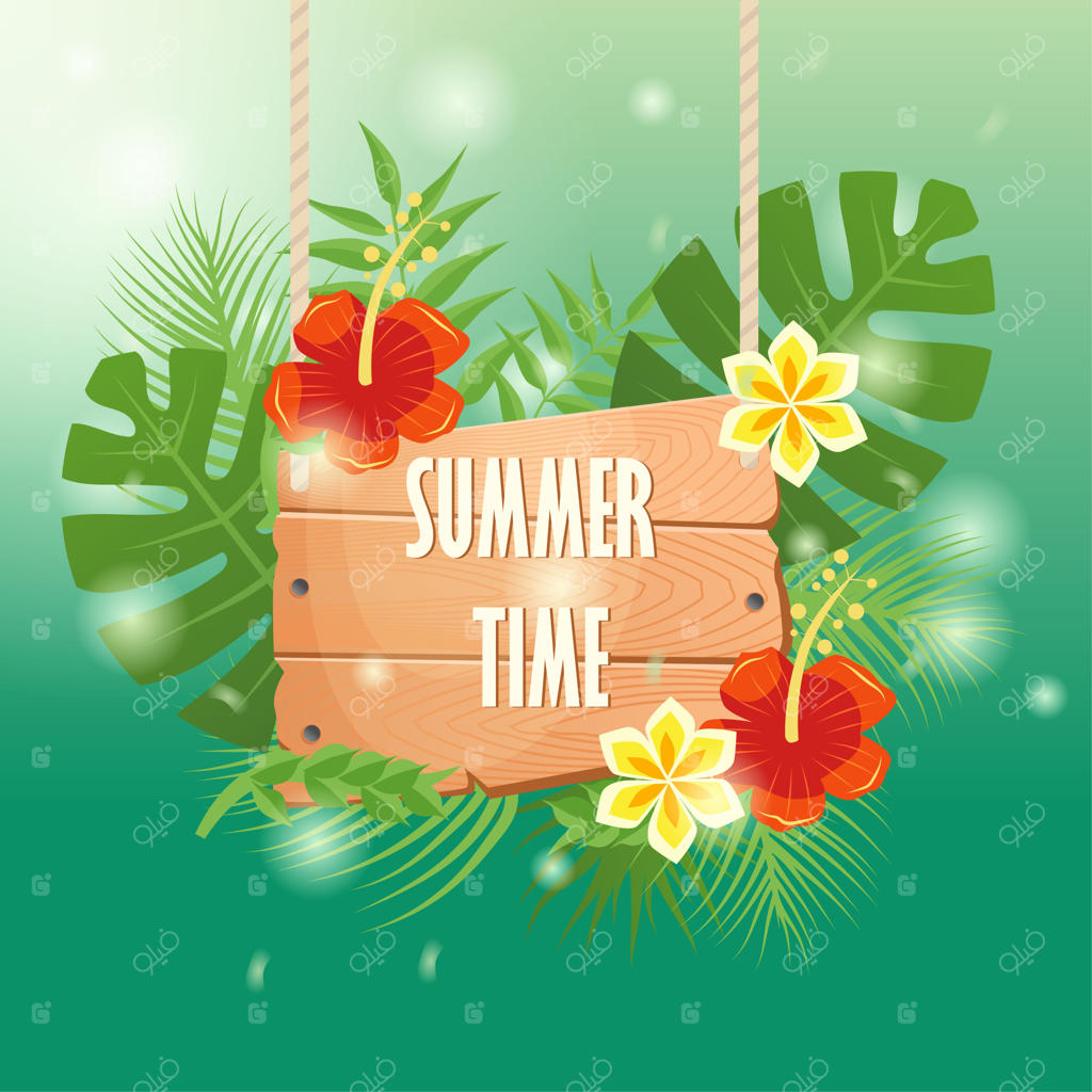 طراحی پس‌زمینه تابستانی