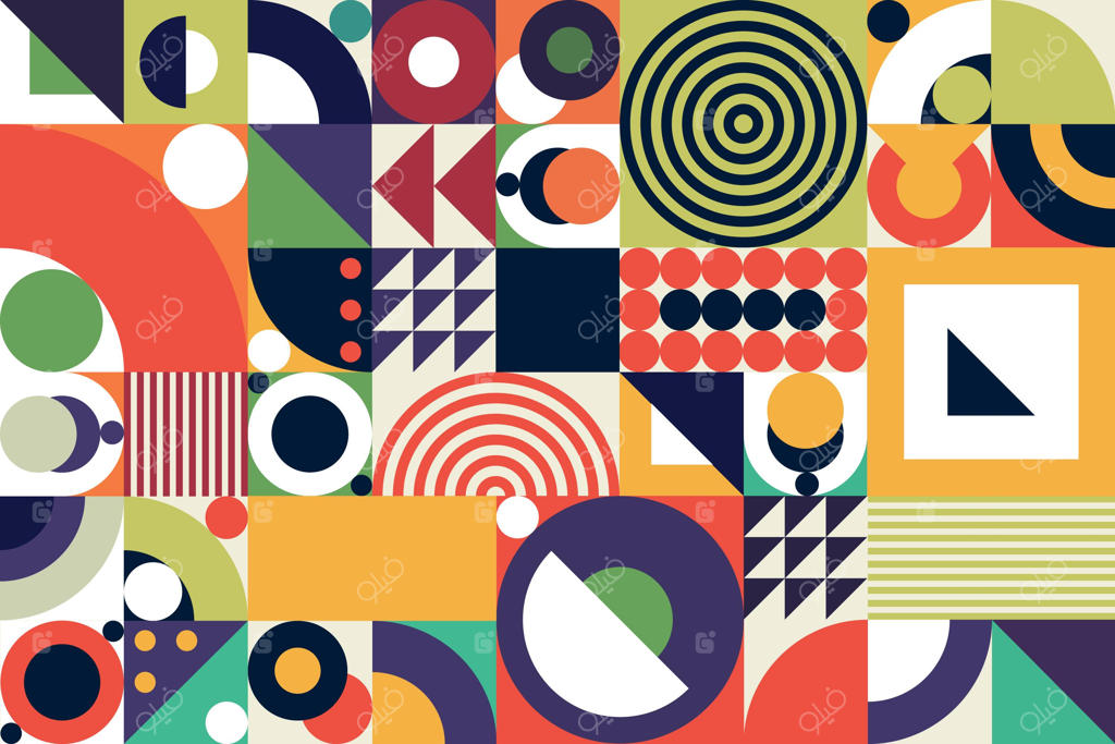 کاغذ دیواری با طرح هندسی