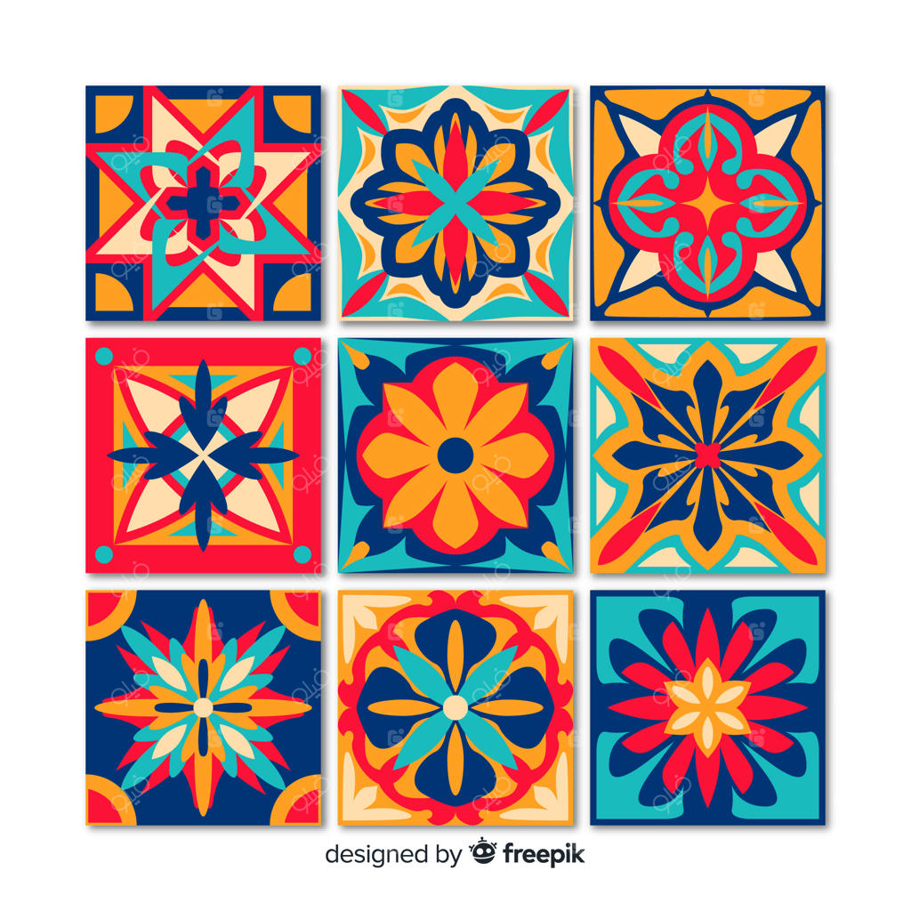 مجموعه کاشی‌های تزئینی