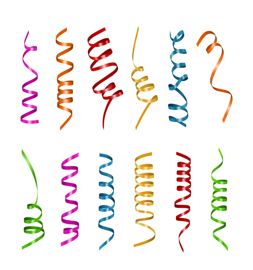 مجموعه‌ای از ریسه‌های رنگارنگ