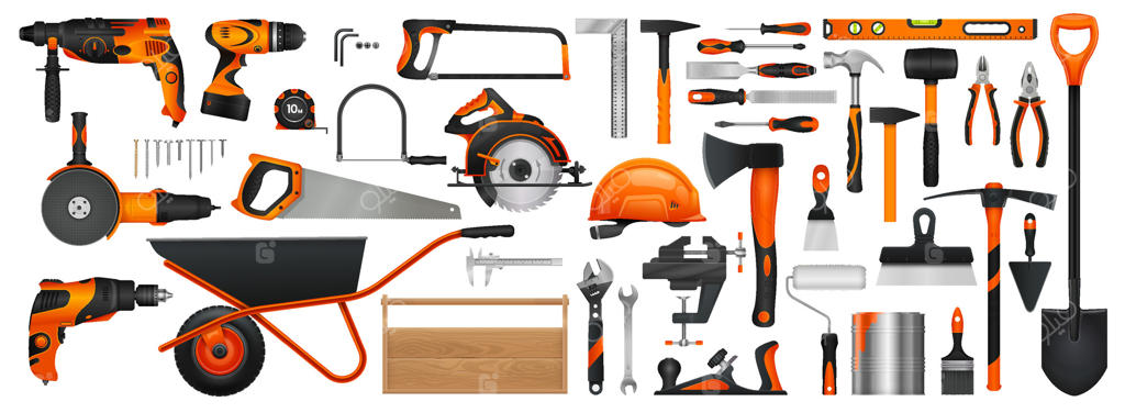 ابزارهای دستی برای ساخت‌وساز، کارهای خانگی و تعمیرات
