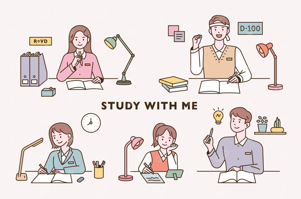 دانش‌آموزان پشت میزهایشان نشسته و سخت مشغول مطالعه هستند