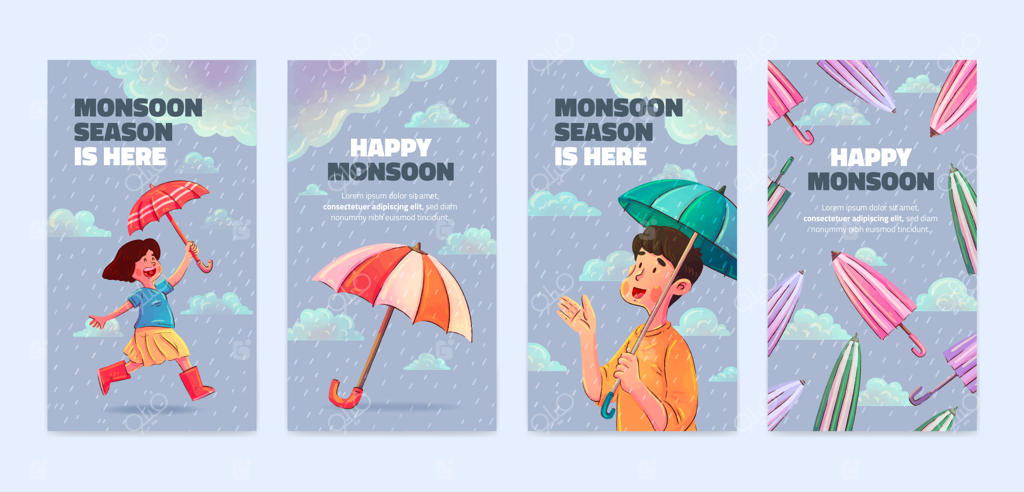 مجموعه استوری‌های اینستاگرام برای فصل بارندگی