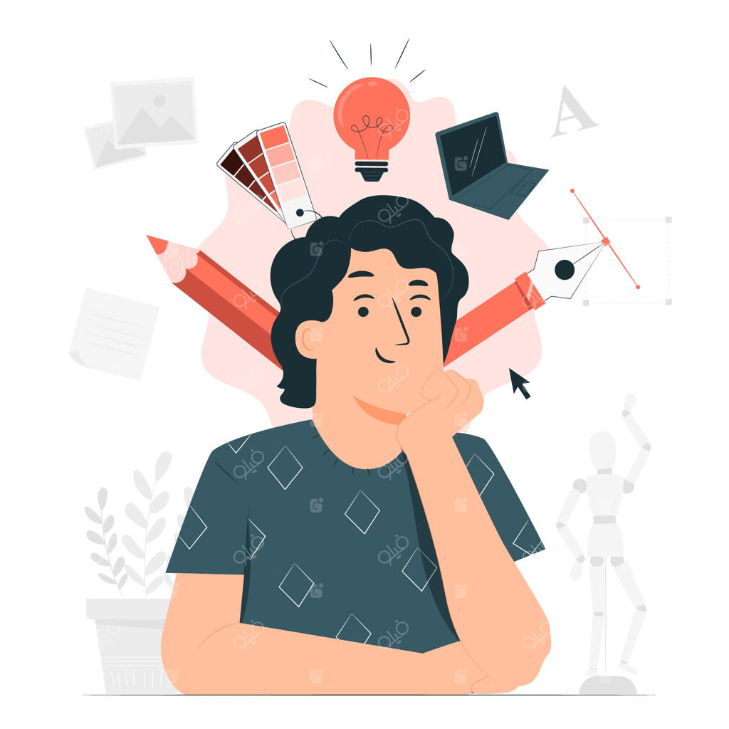 تصویرسازی مفهوم تفکر طراحی